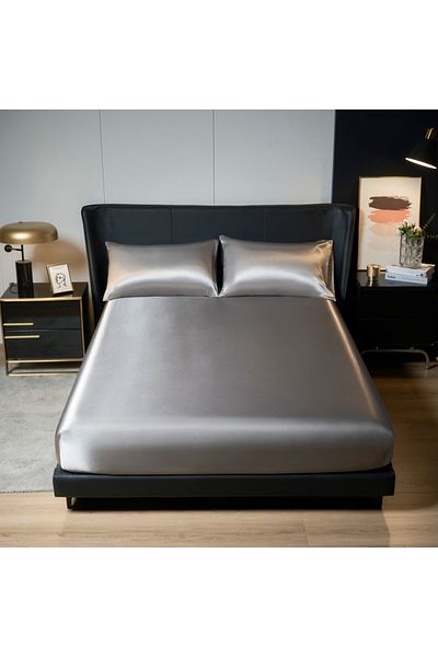 Choice 140x200cm 3s se ding yin se Kuup 100%Polyester 3pcs satin surface Bedding Fitted Sheet and pillowcas