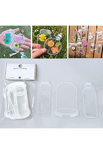 Choice Style C 30pcs Transparent Dried Flower Bookmarks Diy Flower Bookmarks Maker New Wishing Bottle Drift