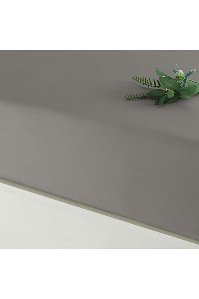 Linens ملاءة سرير من الساتان القطني بحجم الملكة - مزيج من المطاط
