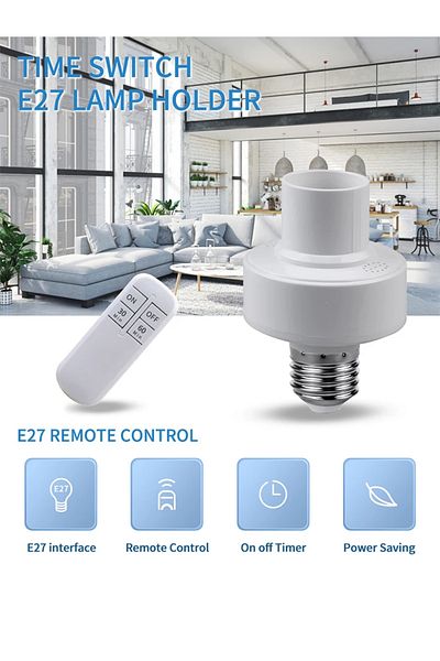 GGBEE Smart Lamp Holder Smart Led Bulb Switch Remote Control E27 E26 Socket Lamp Base Intelligent Light Bu