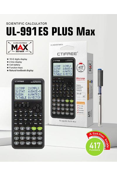 Choice UL-991ES PLUS MAX arge screen scientific function calculator -417 multifunctional designed for stude