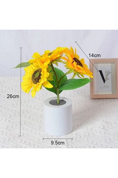 Choice Night Light 3 LED Night Light Rechargeable Sunflower Lights Interior Lighting Bedroom Bedside Deskto