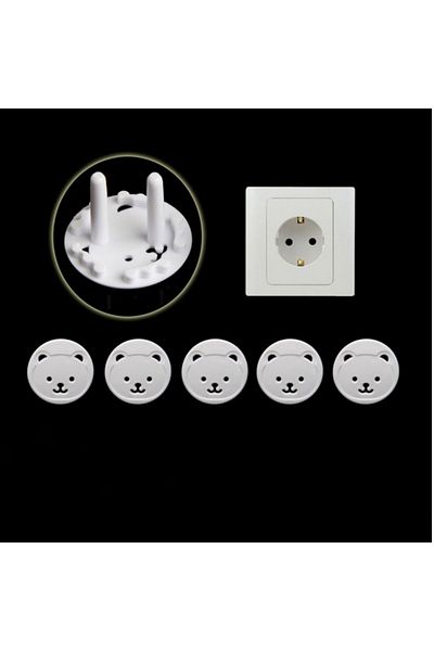 Choice 5pcs 10pcs Bear EU Power Socket Electrical Outlet Baby Kids Child Safety Guard Protection Anti Elect