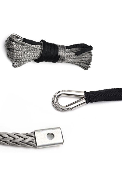 Choice 2/5" x 100ft 23000LBS Car Synthetic Winch Rope Line Grey Recovery Cable 4WD ATV Heavy Duty Rope W...