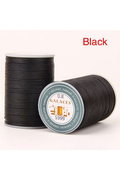 Choice Black 0.8mm 90m Waxed Thread Repair Cord String DIY Handmade Sewing Leather Wax Stitching Thread for