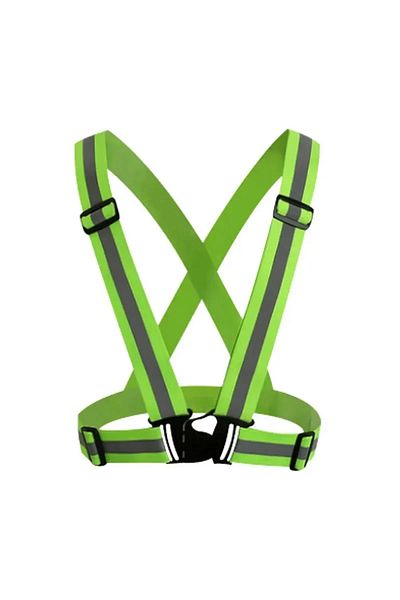 Choice green Reflective Safety Vests Lightweight Adjustable Elastic Vest Jacket Hi Vis Reflective Strips fo