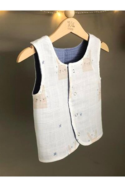 Asu Baby&Kids Organik Müslin Çift Taraflı Yelek