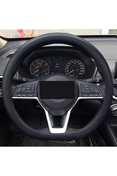 Choice غطاء عجلة قيادة سيارة عالمي أسود غير قابل للانزلاق من السيليكون بملمس ...