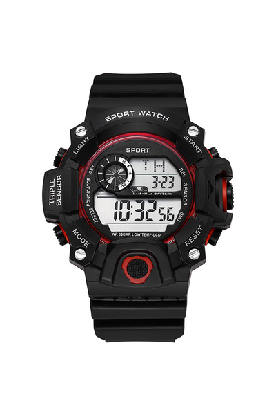 Choice ساعة YIKAZE للرجال رقمية LED باللونين الأسود والأحمر 618، ساعات رياضية...