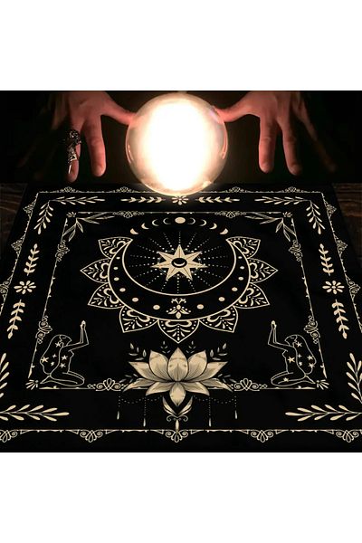 Choice 75x75cm JP116 1pc Tarot tablecloth with your power, snake shaped floral and plant print astrology ta