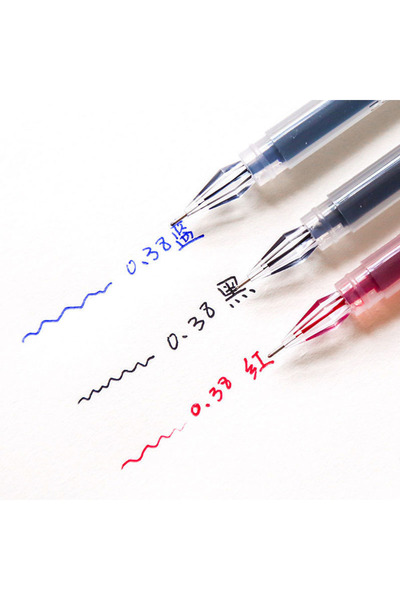 Choice 3 قطع مزيج 3 قطع/مزيج قلم جل بطرف ماسي رفيع 0.38 مم سعة كبيرة حبر أسود...