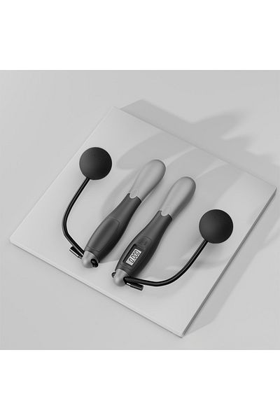 Choice black Steel wire rope counting skipping rope cordless weight-bearing skipping rope weight loss fitne