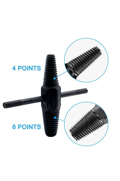 Choice 1pc dual head 4/6 Split Dual Head Dual-purpose Faucet Extractor with Triangular Valve Broken Thread