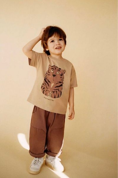 Daisy Dolly Erke Kids Animal Printed Top and Bottom Set