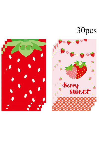 Choice other 30pcs 30pcs Strawberry Print Gift Bags Birthday Party Favor Bags Holiday Souvenir Bags