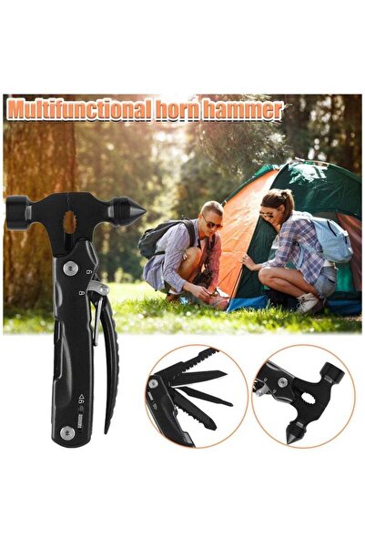 Arabest 12 in 1 Multitool Hammer, 3CR13 Stainless Steel,With Pliers,Portable,Durable,Wide Application