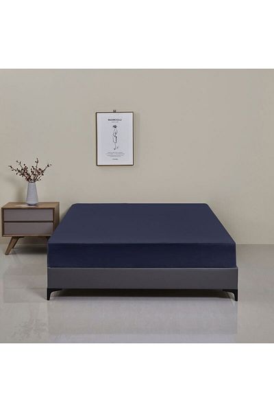 Choice 90x200x30cm Dark blue-32 Safe Waterproof Mattress Protector, Soft Comfortable Breathable Solid Color