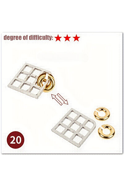 Choice26 20 لعبة ألغاز معدنية فكرية كلاسيكية، لعبة تعليمية صعبة لعيد الميلاد،...