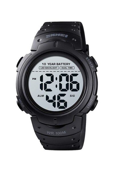 Choice ساعة سكيمي سوداء أنيقة للرجال، رياضية رقمية، مقاومة للماء حتى عمق 100 ...