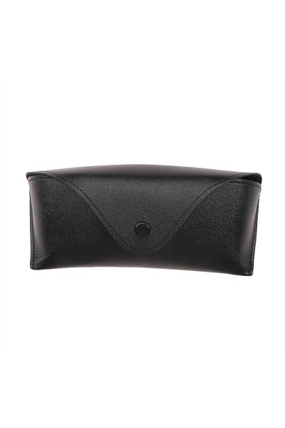 Choice Black 1pc Durable PU Leather Glasses Case Sunglasses Solid Color Pouch Bag Eyewear Box Lightweight C
