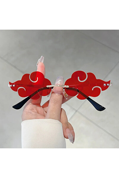 Choice golden red KAMMPT Cloud Shaped Sunglasses 2024 New in Rimless Irregula...