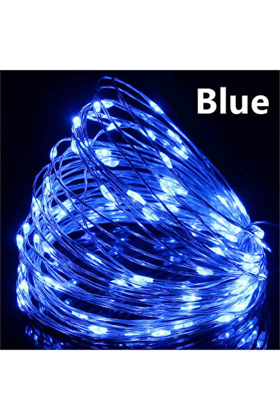 Choice سلسلة أضواء خرافية LED زرقاء بمقبس الاتحاد الأوروبي بطول 5 أمتار، سلك ...