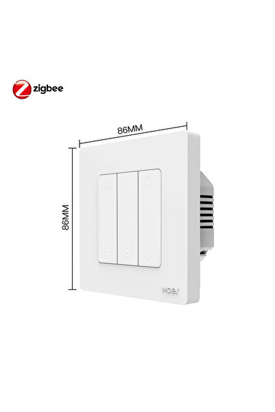 MOES مفتاح ستارة أبيض اللون من MOES Smart ZigBee Star Ring للستائر الدوارة ال...