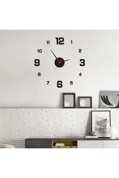 Choice Black 40cm Luminous Digital Clock DIY Stereoscopic Wall Clock Silent Clock Living Room Bedroom Wall