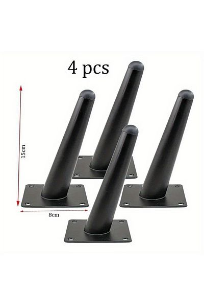 Choice 4pcs-15cm-black 4pcs Sofa Legs Round Solid Metal Furniture Legs Sofa Replacement Legs Perfect Mid-Ce