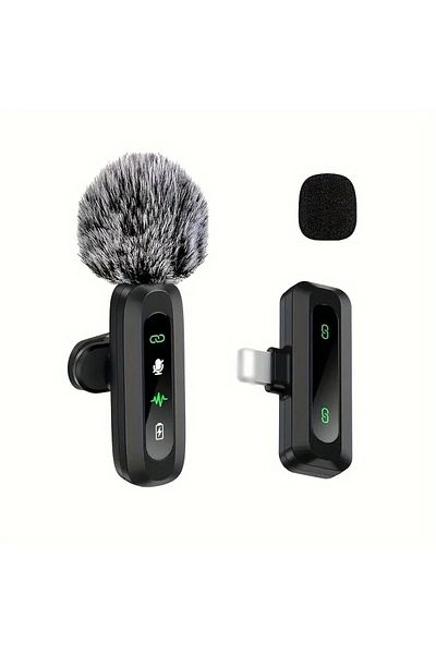Choice 1 to 1 for iOS Wireless Lapel Microphone with Clip USB Type-C Connector Noise Cancellation Mic for S