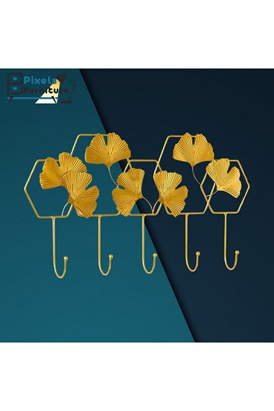 PixelsFurniture Pixel Furniture 5 Hook Wall Mounted Metal Clothes Hanger