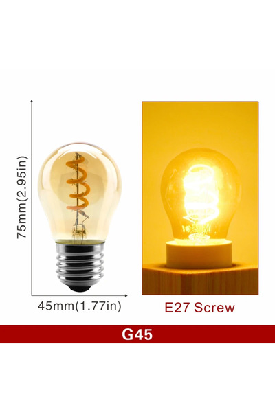 Choice 4 وات 220 فولت نعم أبيض دافئ 2200 كلفن G45 E27 E14 E27 مصباح إضاءة حلز...