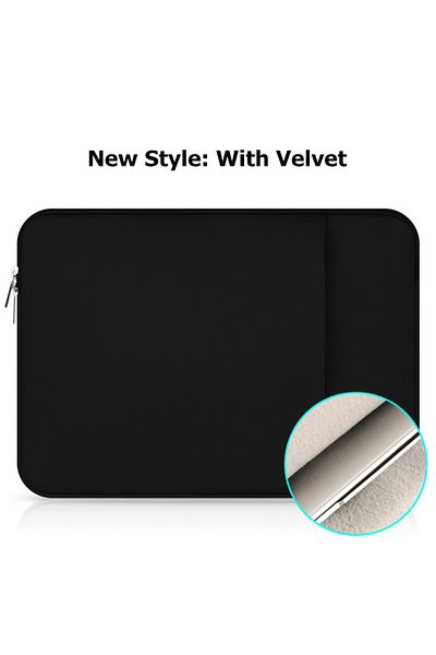 Choice 15-inch Black With Velvet Laptop Bag Notebook Case Sleeve Cover 11 12 14 15 15.6 Inch For Macbook Pr
