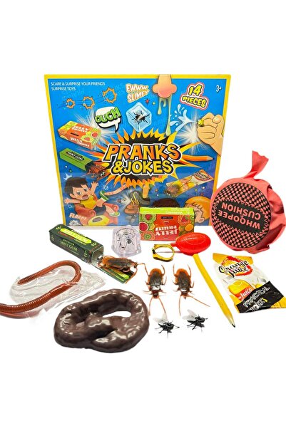 Choice مجموعة أدوات المقالب والنكات ومجموعة ألعاب النكات والصراصير والحشرات ووسادة الوبي ومقالب كذبة أبريل.