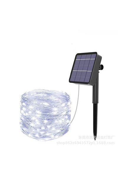 Choice 12m100led Cold White 100 Led Solar Fairy Waterproof Copper Wire String Lights Christmas Party Garlan
