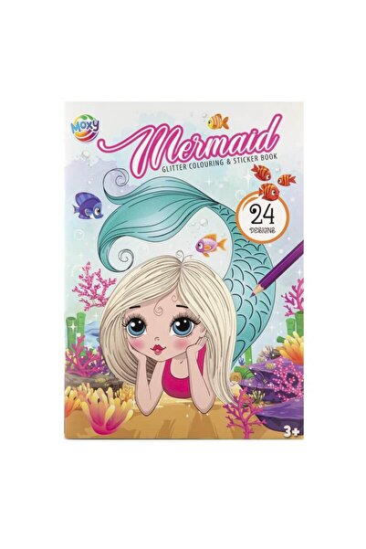 Moxy Carte de colorat pentru copii cu stickere și 24 de modele - Sirene