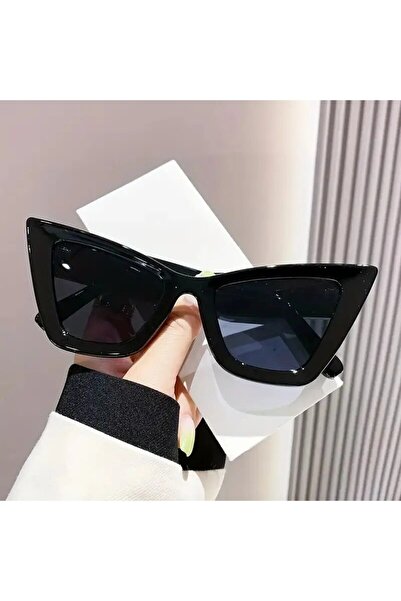 Choice نظارات شمسية كبيرة الحجم بتصميم عين القطة باللون الأسود للرجال والنساء...