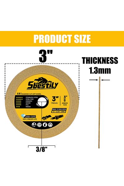 Choice 75mm 3pcs 3pcs 75mm Diamond Saw Blade Metal Cutting Disc Mini Glass Grinding Wheel for Angle Grinde