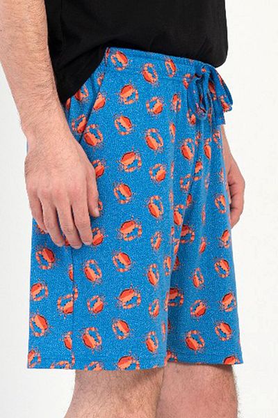 VİENETTA Men's Saks Shorts 100% Cotton C2T1N1O804