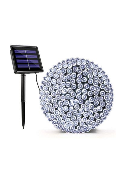 ZTree 6.5M 30LED White Solar String Lights Outdoor Waterproof Solar Fairy Lights 8 Modes LED String Lights