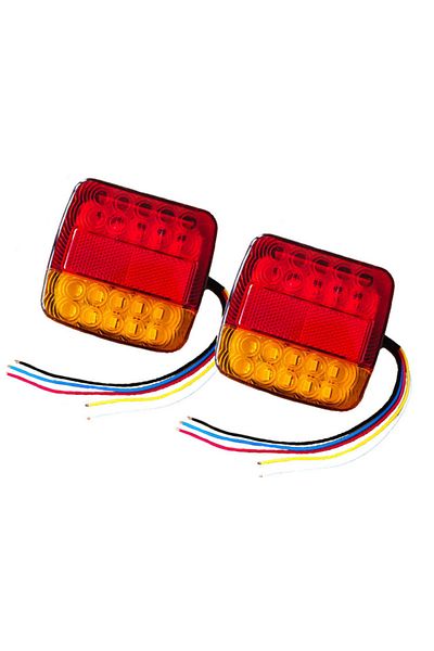 NarzrIe 2 pcs 2Pcs 12V Car Trailer Trucks Tail light Car 20 LED Rear Tail Light Running Turn Signal Rear Lam