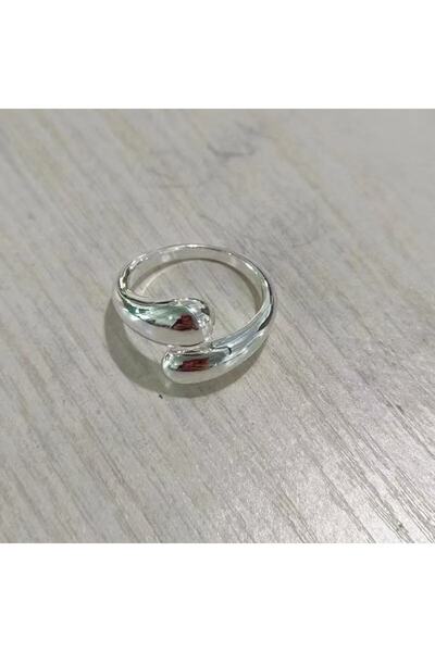 Choice خاتم نسائي مفتوح قابل للتعديل JM0021-02، ناعم، ذو خرزتين كرويتين، لون ...