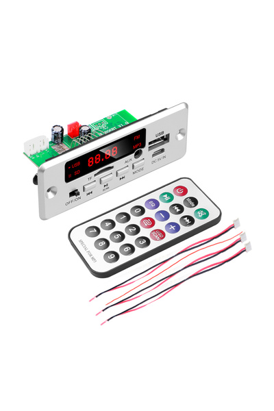 kebidu Silvery 50W Amplifier MP3 Decoder Board Bluetooth 5.0 Car MP3 Player USB Recording Module TF FM AUX