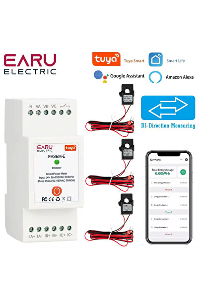 Choice WiFi 500A TUYA WiFi Smart Three Phase AC90-480V Bi-Directional Measurement Power Energy kWh Meter Mo