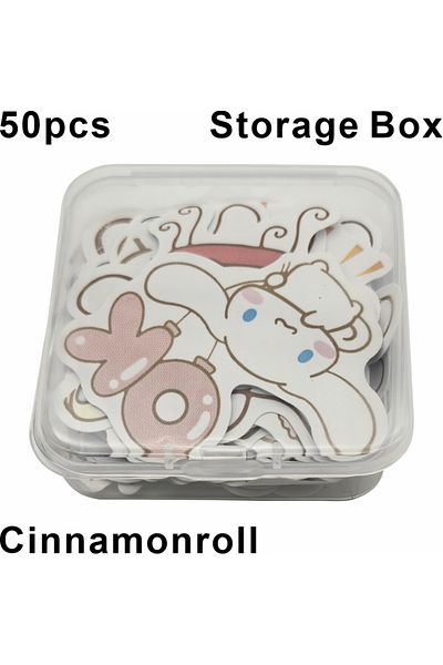 Miniso Cinnamonroll 50pcs Kids Hello Kitty Keroppi Melody Storage Box Stickers Cute Cartoon Anime Notebook