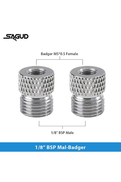 Choice SD-58-2 SAUGD 9PCS/Set Airbrush Adaptor Fitting Accessories Replacement Kit Coupling Connector Tool