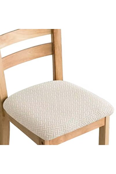 Choice غطاء كرسي بيج عالمي طوال العام بلون سادة بسيط جديد سميك غطاء وسادة كرسي