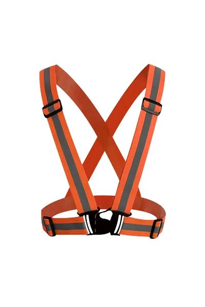Choice Orange Reflective Safety Vests Lightweight Adjustable Elastic Vest Jacket Hi Vis Reflective Strips f