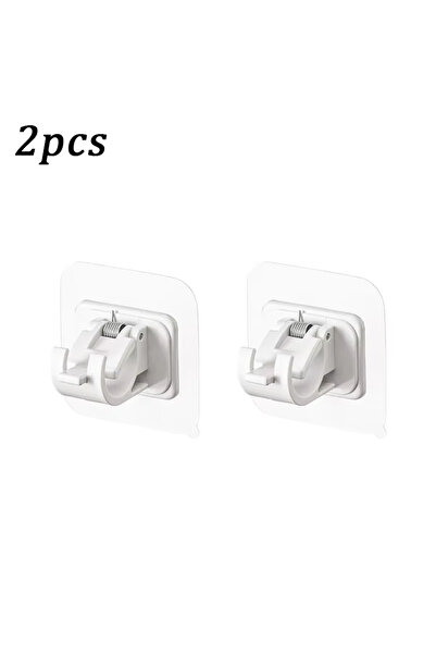 Choice 2 قطعة بيضاء 4/6/24 قطعة مشبك قضيب ستارة قابل للتعديل مشبك لاصق ذاتي ح...