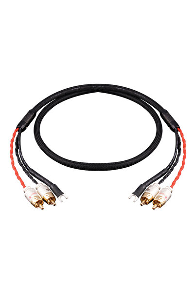 Choice5 كابل ذراع أسود بطول 2.0 متر، كابل صوت 2RCA مع سلك أرضي، مشغل شرائط أس...